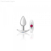 Cheeky Charms - Silver Metal Butt T-Plug Kit-French Quarter Lingerie